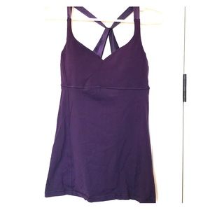 Lululemon Tank with satin cross back